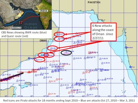 Recent Attacks and the Blue Water Rally Route